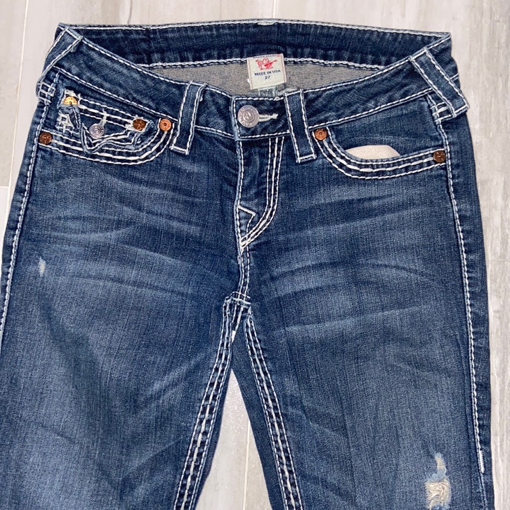 True Religion Skinny Jeans, USA Made, Style: WAK599NB3, 27x33, EUC, $279 MSRP - Picture 10 of 13